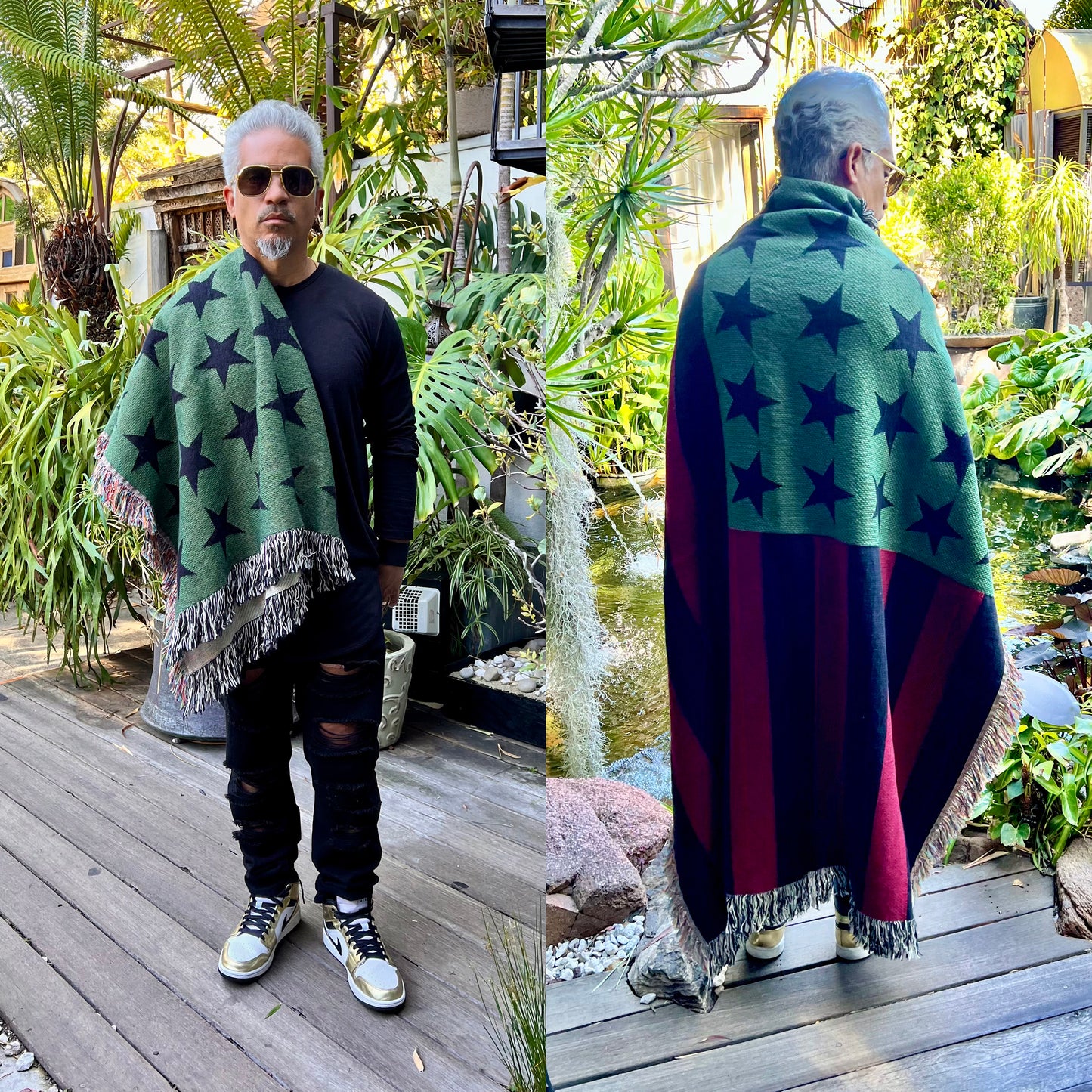 The Red The Black & The Green AmericanFlagRemix™ (Travel & Throw) Blanket