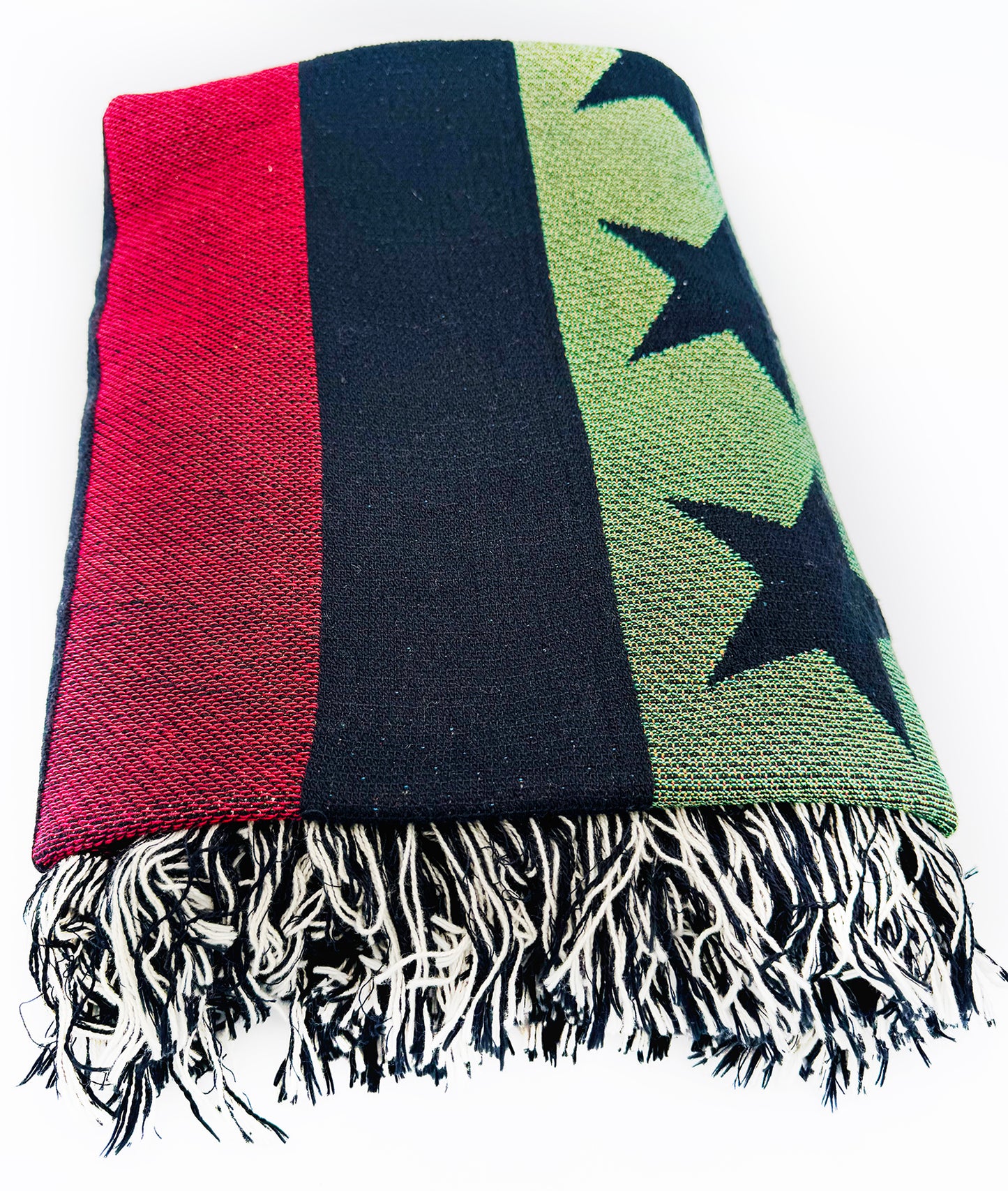 The Red The Black & The Green AmericanFlagRemix™ (Travel & Throw) Blanket