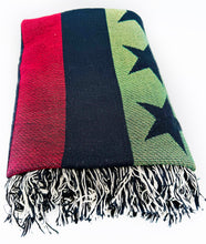 Load image into Gallery viewer, The Red The Black &amp; The Green AmericanFlagRemix™ (Travel &amp; Throw) Blanket