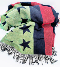 Load image into Gallery viewer, The Red The Black &amp; The Green AmericanFlagRemix™ (Travel &amp; Throw) Blanket