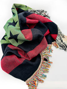 The Red The Black & The Green AmericanFlagRemix™ (Travel & Throw) Blanket