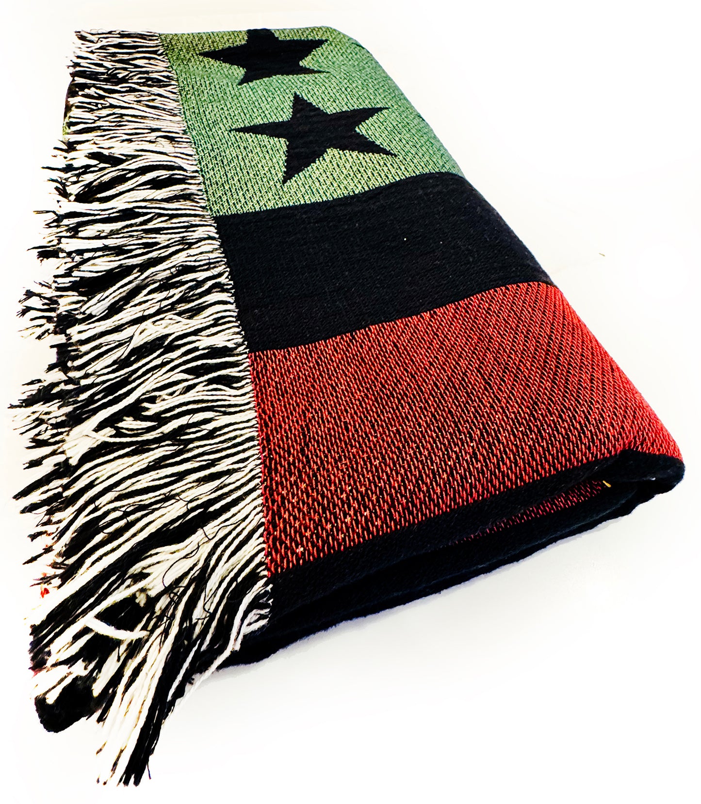 The Red The Black & The Green AmericanFlagRemix™ (Travel & Throw) Blanket