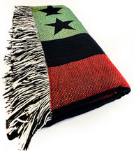 Load image into Gallery viewer, The Red The Black &amp; The Green AmericanFlagRemix™ (Travel &amp; Throw) Blanket