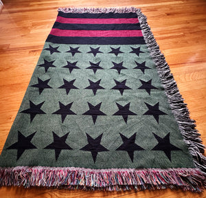 The Red The Black & The Green AmericanFlagRemix™ (Travel & Throw) Blanket