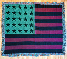 Load image into Gallery viewer, The Red The Black &amp; The Green AmericanFlagRemix™ (Travel &amp; Throw) Blanket