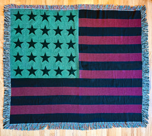 The Red The Black & The Green AmericanFlagRemix™ (Travel & Throw) Blanket