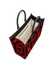 Load image into Gallery viewer, DOPE™ Black on Red Leather Tote - Limited Time Only!