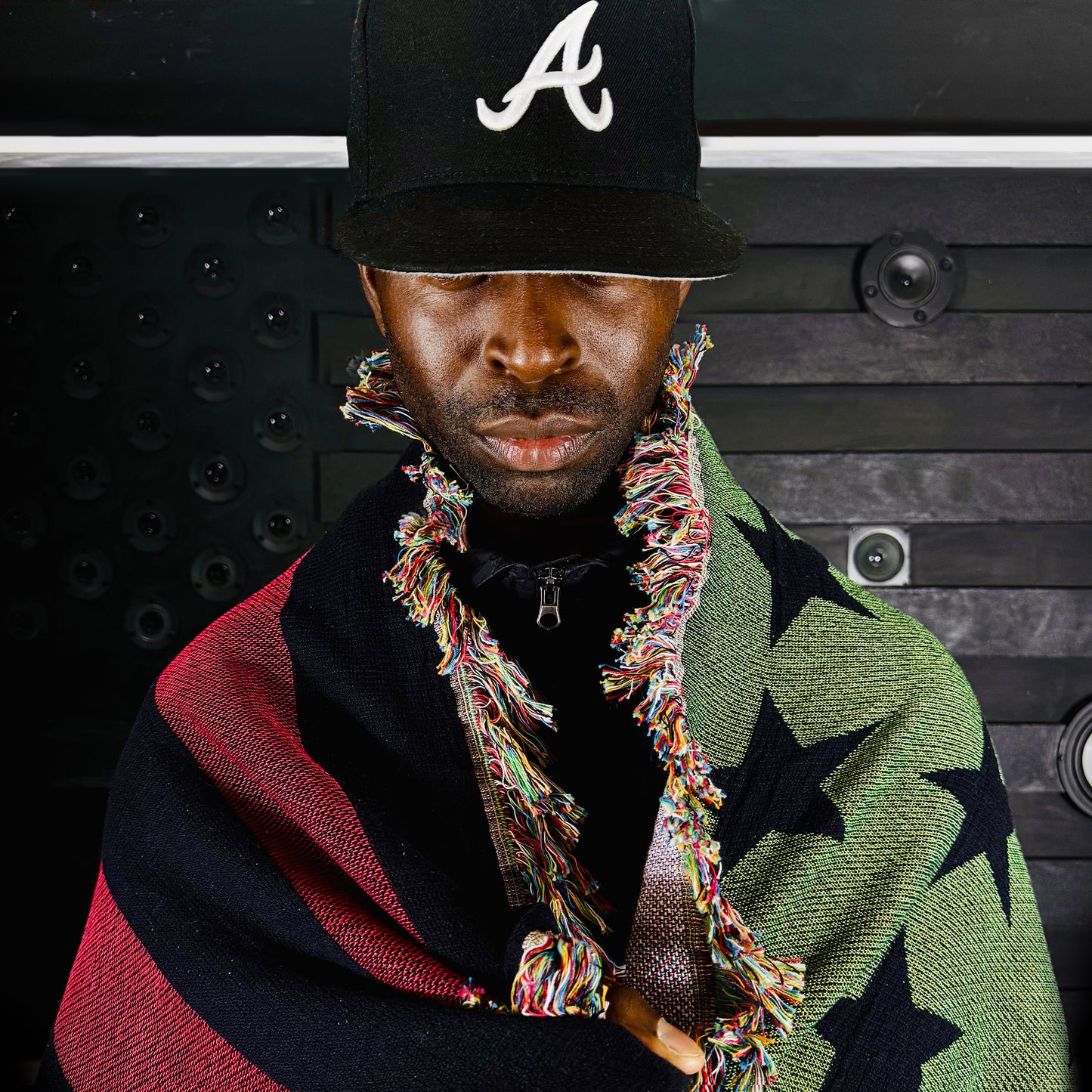 The Red The Black & The Green AmericanFlagRemix™ (Travel & Throw) Blanket