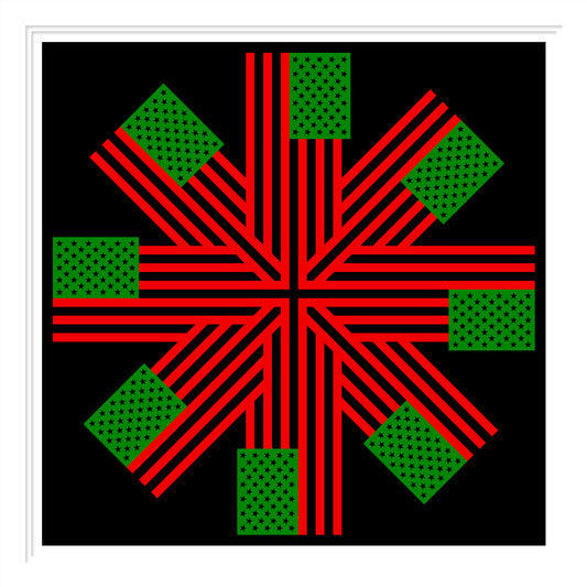 *United + All Flags In AmericanFlagRemix® Limited Edition Print - Two Sizes