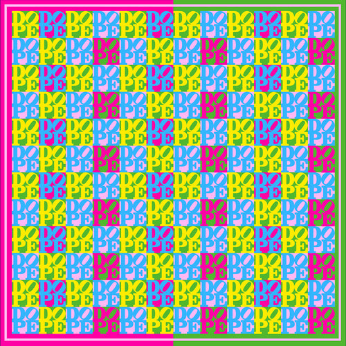 DOPE (Pink + Green + Yellow + Baby Blue) Pocket Square