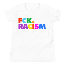 Load image into Gallery viewer, Fck Racism - Youth Short Sleeve T-Shirt in White
