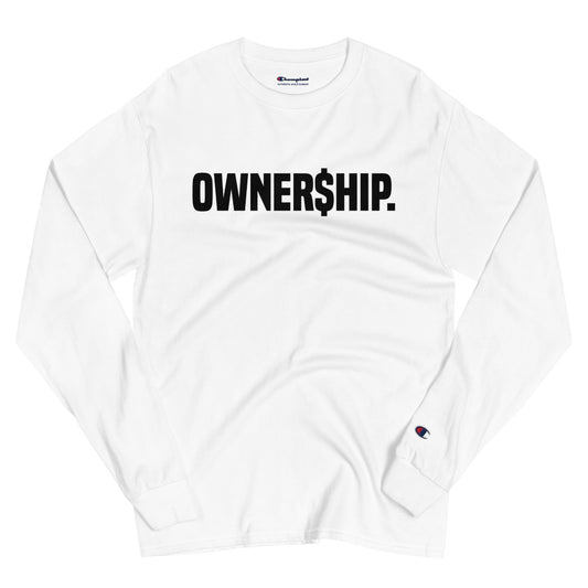 OWNERSHIP - Men's Champion Long Sleeve Shirt in White