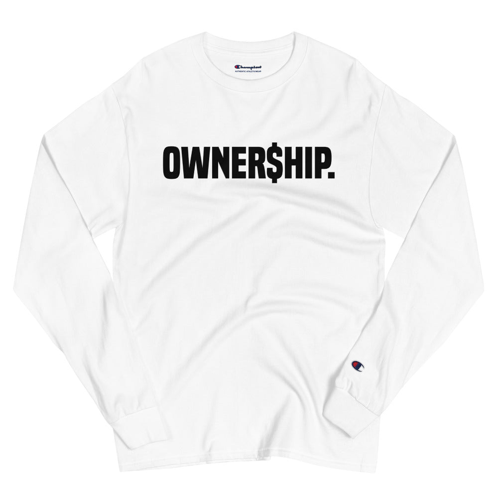 OWNERSHIP - Men's Champion Long Sleeve Shirt in White