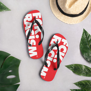 FCK Racism Flip-Flops in Red