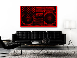 The United States of Boom Red - Canvas Giclee (2 sizes)